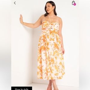 Floral Halter Midi Dress 16